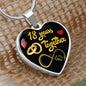 18 Year Anniversary Luxury Heart Necklace (Gold)