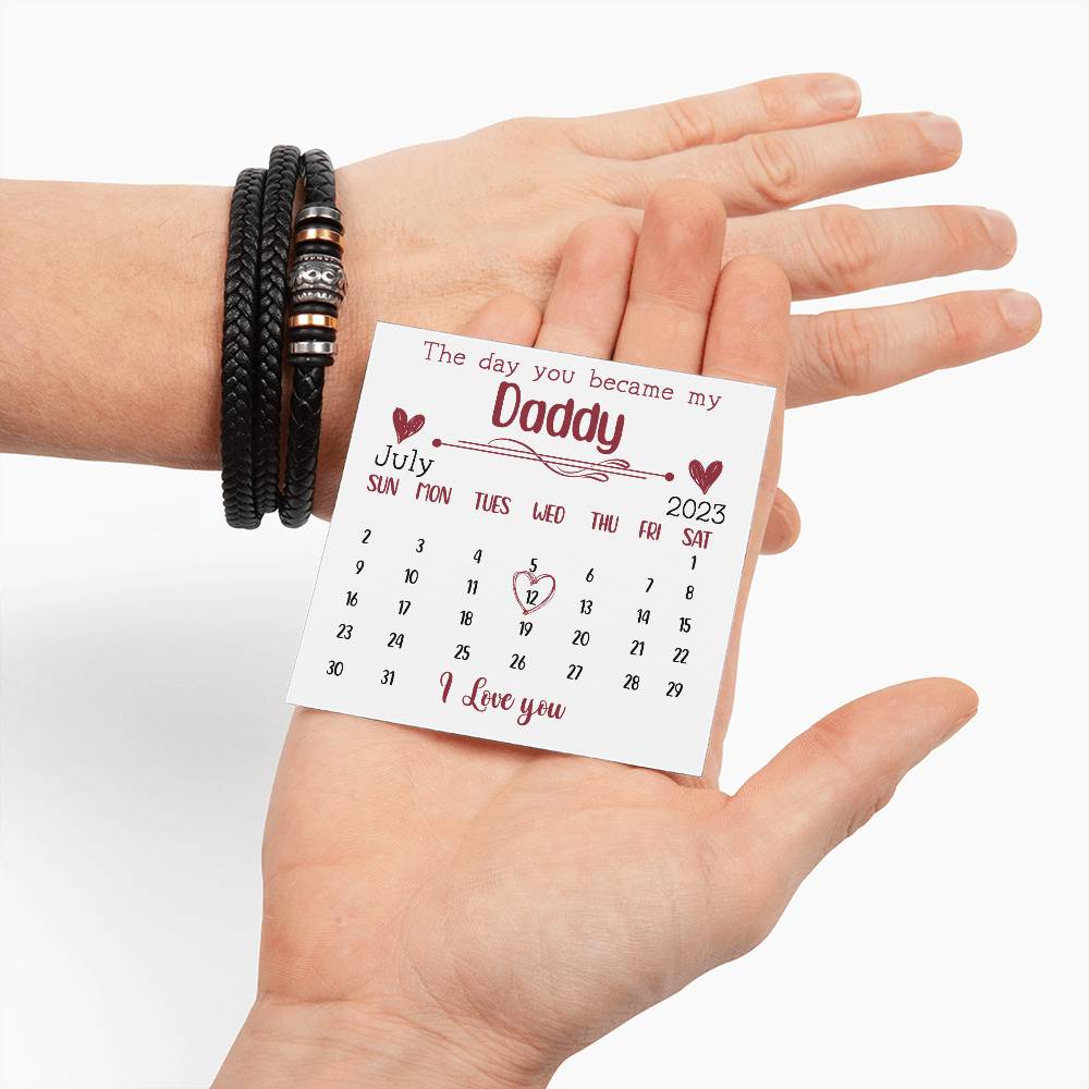 Daddy To Be Bracelet - First Time Dad Father's Day - Soon To Be Dad - Baby Shower - Expectant Dad - New Dad Gift From Wife