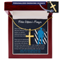 Police Officer's Prayer Engraved Necklace Gift