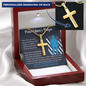 Police Officer's Prayer Engraved Necklace Gift