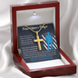 Police Officer's Prayer Engraved Necklace Gift