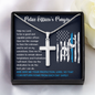 Police Officer's Prayer Cross Necklace - NO engraving