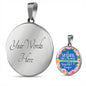 Mom Mother’s Day Flowers Engraved Pendant Necklace Jewelry Gift