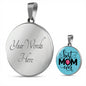 Best Mom Mother’s Day Family Engraved Pendant Necklace Jewelry Gift