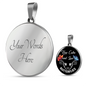 Keep Calm And Love Butterflies Circle Pendant Necklace And Bangle - Freedom Look