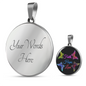 Faith, Hope, Love Butterfly Gold And Silver Circle Necklace - USA - Freedom Look
