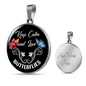 Keep Calm And Love Butterflies Circle Pendant Necklace And Bangle - Freedom Look