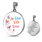 Live Life Love Butterfly Necklace And Bangle - Made in USA - Freedom Look