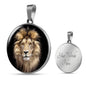 Realistic Lion Head Charm Necklace & Bangle