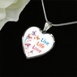 Live Life Love Butterfly Heart Shape Necklace - Freedom Look