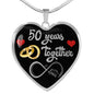 50 Years Anniversary Luxury Heart Silver Necklace - Freedom Look