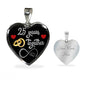 25 Years Anniversary Luxury Heart Silver Necklace - Freedom Look
