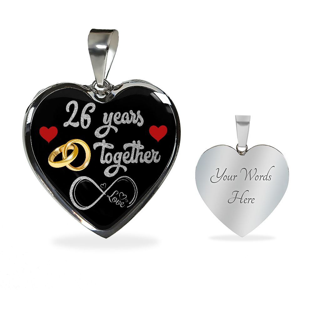 Personalized Engraved 26th Wedding Anniversary Gift For Her, Married 26 Years Personalized Engraved 26th Wedding Anniversary Gift For Her, Married 26 Years