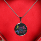 Faith, Hope, Love Butterfly Gold And Silver Circle Necklace - USA - Freedom Look