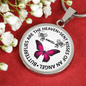 Butterflies Are The Heaven Sent Kisses Of An Angel Pendant Necklace (Circle) - Freedom Look