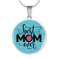 Best Mom Mother’s Day Family Engraved Pendant Necklace Jewelry Gift