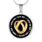 Husband For Wife Engraved Pendant Necklace Jewelry Gift