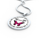 Butterflies Are The Heaven Sent Kisses Of An Angel Pendant Necklace (Circle) - Freedom Look