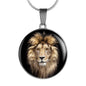 Realistic Lion Head Charm Necklace & Bangle