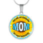 Sunshine Mom Mother’s Day Sunflower Engraved Pendant Necklace Jewelry Gift