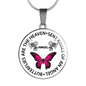 Butterflies Are The Heaven Sent Kisses Of An Angel Pendant Necklace (Circle) - Freedom Look
