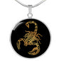 Scorpion Necklace - Black Background