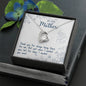 To My Mom Gift From Son Daughter - Message Box Heart Pendant Necklace
