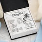 Daughter Gift From Mom Heart Pendant Necklace Jewelry Women Message Box Gift