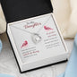 Daughter Gift From Mom Dad Heart Necklace Pendant Jewelry Women Message Box