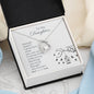 Daughter From Mom Dad Heart Jewelry Pendant Necklace Women Message Box Gift