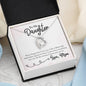 Daughter Heart Necklace Jewelry Pendant Women Message Box Gift
