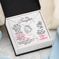 Daughter From Mom Heart Necklace Jewelry Pendant Women Message Box Gift
