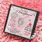 Daughter Gift From Mom Heart Jewelry Pendant Necklace Women Message Box