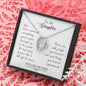 Daughter Gift From Mom Dad Heart Pendant Jewelry Necklace Women Message Box