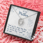 Mommy Heart Necklace Pendant Jewelry Women Message Box Gift