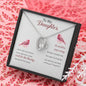 Daughter Gift From Mom Dad Heart Necklace Pendant Jewelry Women Message Box