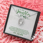 Daughter Heart Jewelry Necklace Pendant Women Message Box Gift