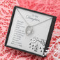 Daughter From Mom Dad Heart Jewelry Pendant Necklace Women Message Box Gift
