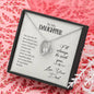 Daughter Gift From Dad Heart Necklace Pendant Jewelry Women Message Box