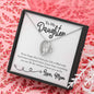 Daughter Heart Necklace Jewelry Pendant Women Message Box Gift