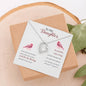 Daughter Gift From Mom Dad Heart Necklace Pendant Jewelry Women Message Box