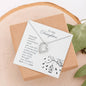 Daughter From Mom Dad Heart Jewelry Pendant Necklace Women Message Box Gift