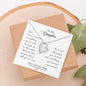 Daughter Gift From Mom Dad Heart Pendant Jewelry Necklace Women Message Box