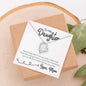 Daughter Heart Necklace Jewelry Pendant Women Message Box Gift