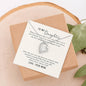 Daughter Gift From Mom Heart Pendant Jewelry Necklace Women Message Box