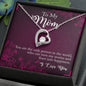 Mom from Daughter or Son Heart Pendant Necklace Women Birthday Gift