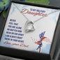 Military Daughter Heart Jewelry Pendant Necklace Women Message Box Dad Gift