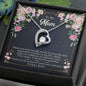 Mom Flowers Heart Beauty Pendant Jewelry Necklace Women Birthday Gift