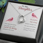 Daughter Gift From Mom Dad Heart Necklace Pendant Jewelry Women Message Box