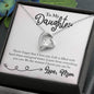 Daughter Heart Necklace Jewelry Pendant Women Message Box Gift